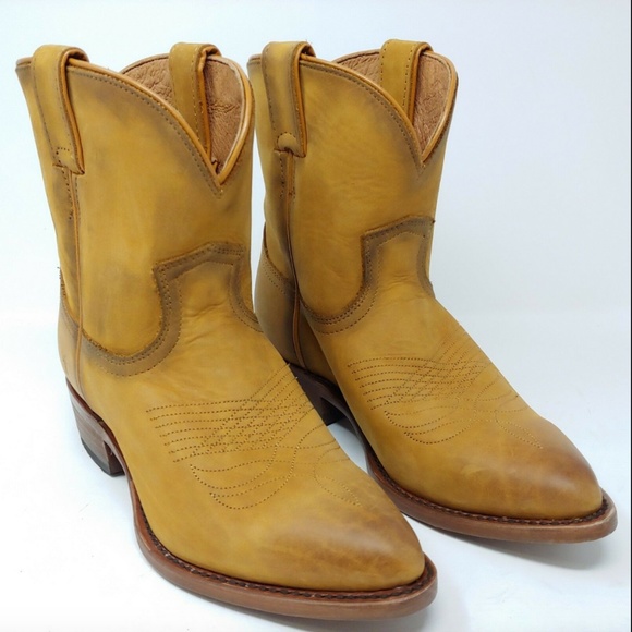 Frye Billy Short Western Boots Cognac Leather - Picture 6 of 6